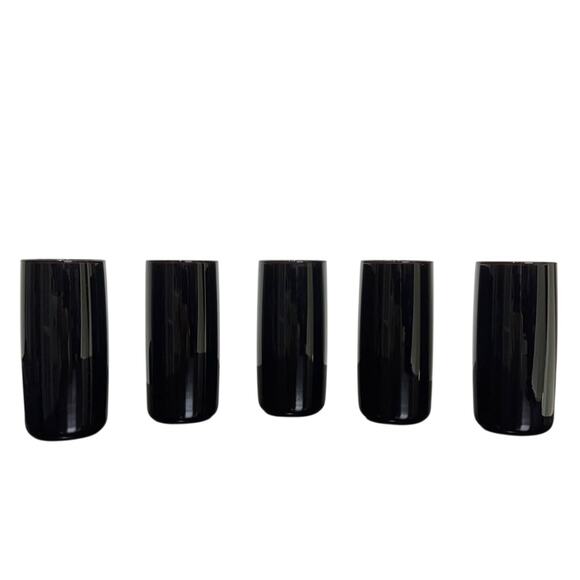 Anchor Hocking Other - Vintage Americana Anchor Hocking Black Amethyst Drinking Glass Tumbler Set